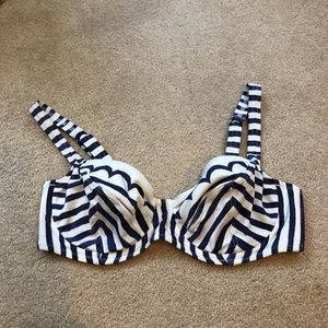 Profile Blush Bikini Top Wired Stripe - Small D Cup